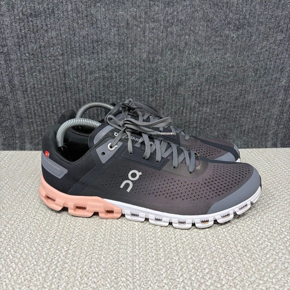 On Cloud Cloudflow Rock Rose Grey Pink Black Athletic Running Shoes Women’s 10